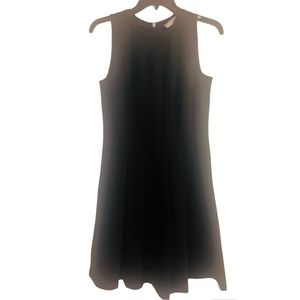 NWT Ann Taylor Black Pleated Sleeveless Dress Size 0